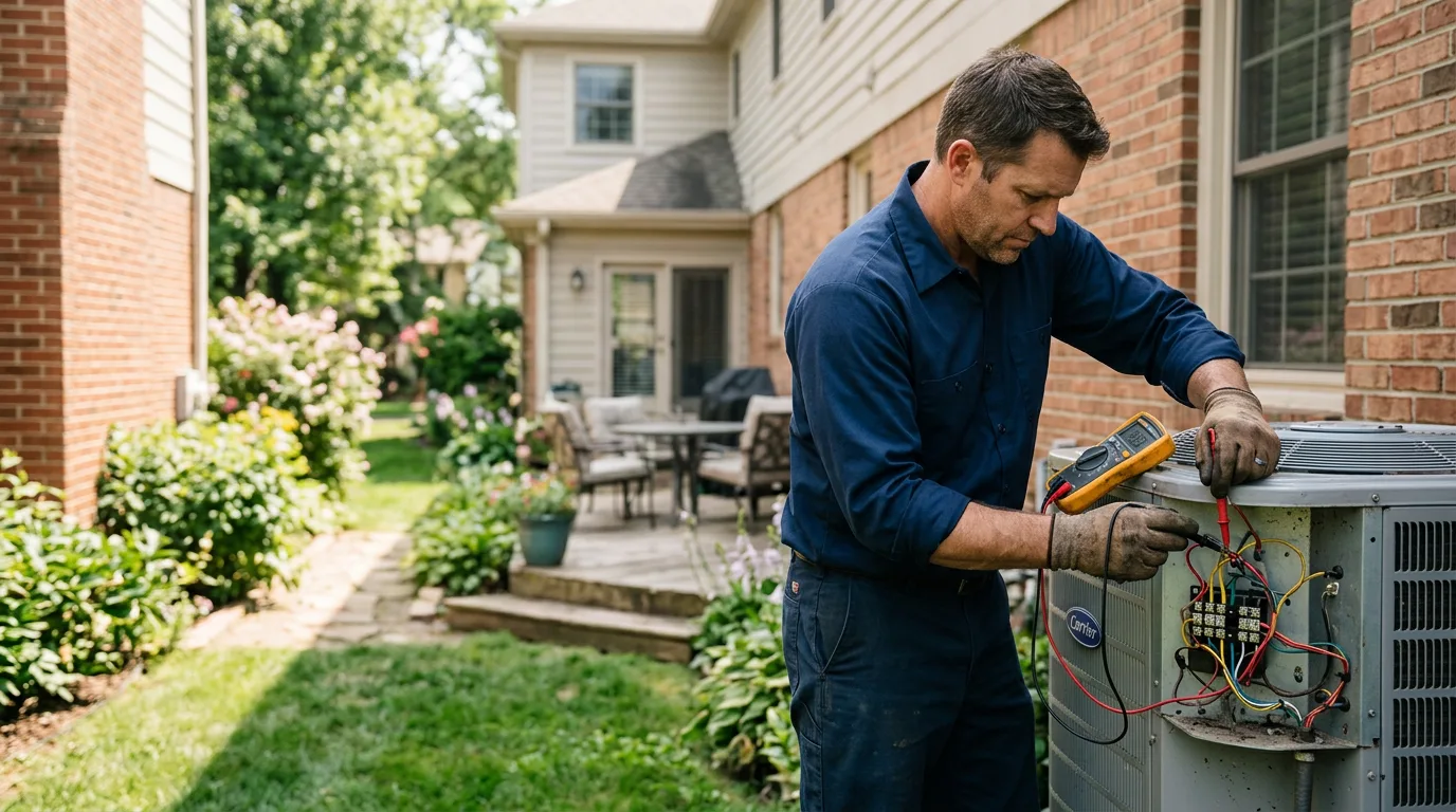 HVAC technician working near Roseboom, NY